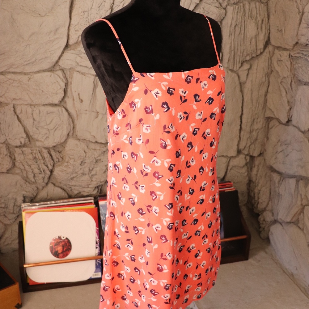 Francesca's coal floral tanked dress